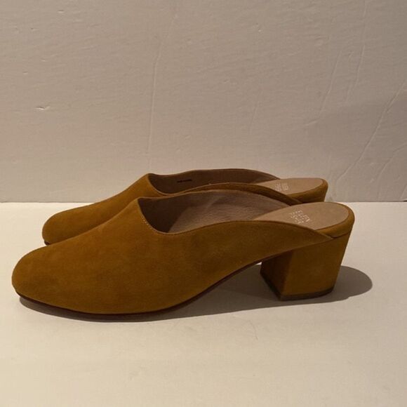 Eileen Fisher Brief Suede Mule Block Heel Shoe - Picture 4 of 12